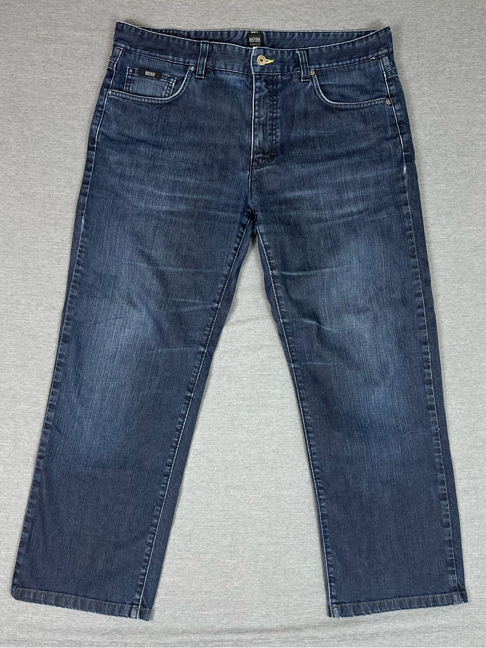 Hugo Boss Kansas Men's Straight Fit Dark Blue Jeans